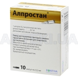 Алпростан® концентрат для розчину для інфузій 0.1 мг/0,2 мл ампула 0.2 мл у блістерах, №10