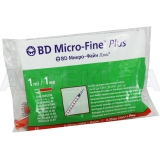 ШПРИЦ ІН'ЄКЦІЙНИЙ ІНСУЛІНОВИЙ ОДНОРАЗОВОГО ЗАСТОСУВАННЯ BD MICRO-FINE™ PLUS U-40 1 мл з голкою 0,3 мм (30 G) х 8 мм, №10