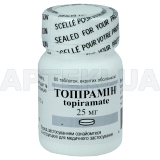 Топірамін таблетки, вкриті оболонкою 25 мг флакон, №60