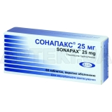 Сонапакс® 25 мг таблетки, вкриті оболонкою 25 мг блістер, №60
