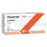 Луцетам® таблетки, покрытые пленочной оболочкой 1200 мг блистер, №20