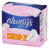 ПРОКЛАДКИ ЖЕНСКИЕ ГИГИЕНИЧЕСКИЕ ALWAYS ULTRA SENSITIVE normal plus, №10