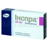 Інспра® таблетки, вкриті плівковою оболонкою 25 мг блістер, №30