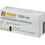 Кеппра® таблетки, покрытые оболочкой 1000 мг блистер, №30